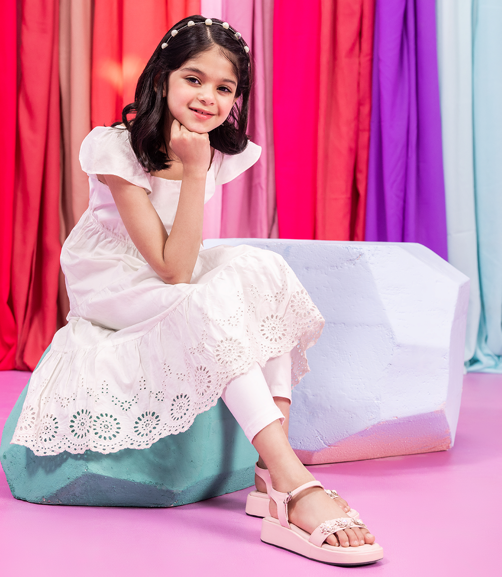 Girls pink sandals sales