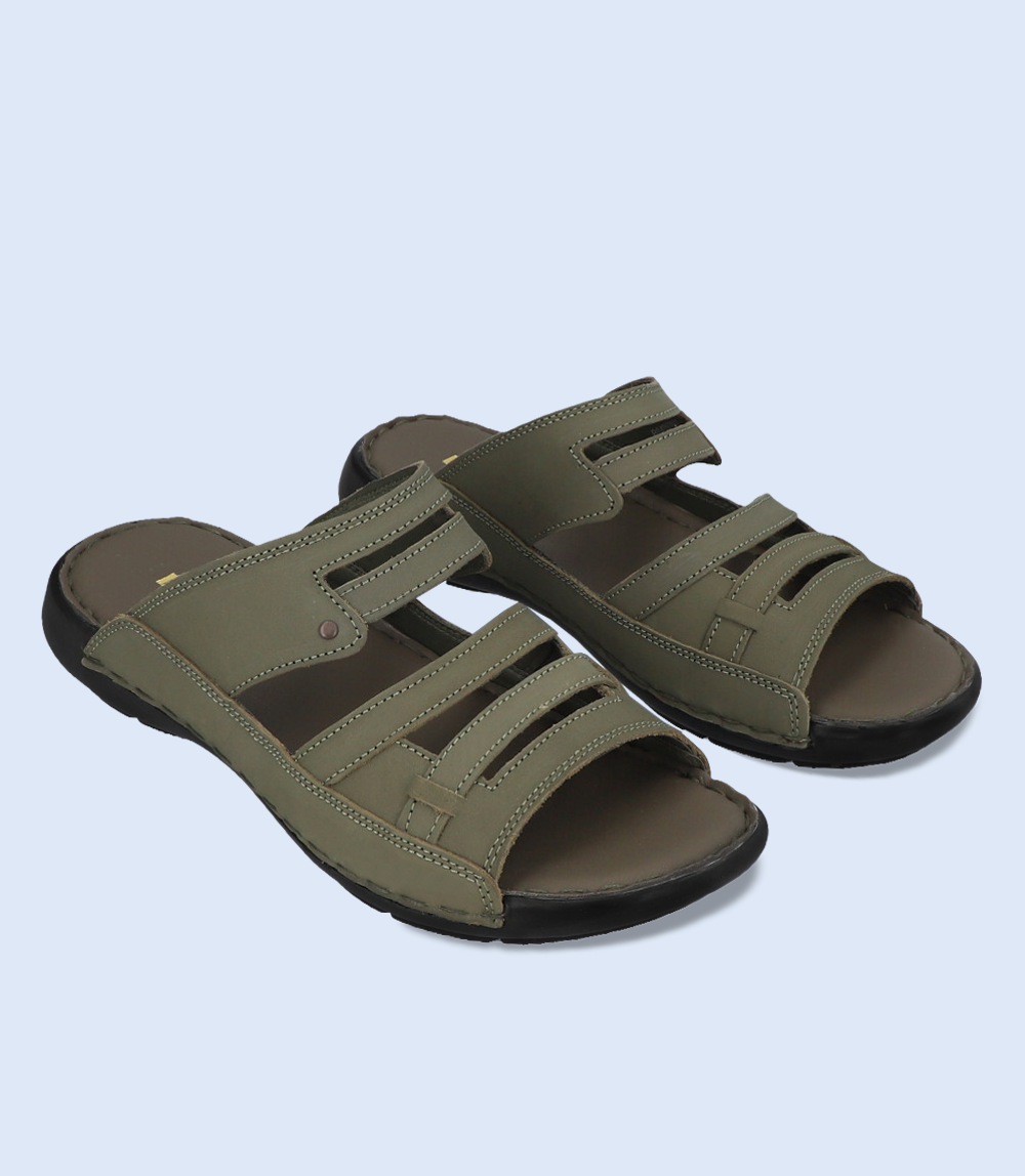 BM5646 OLIVE Men Casual Slippers Borjan