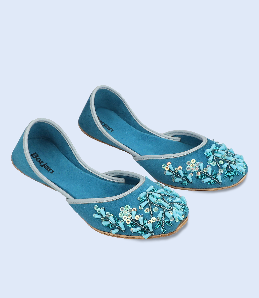BW10088 TEAL Women Khussa Borjan