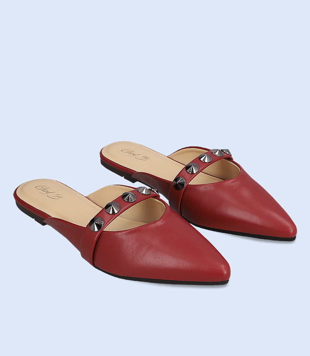Maroon mules on sale