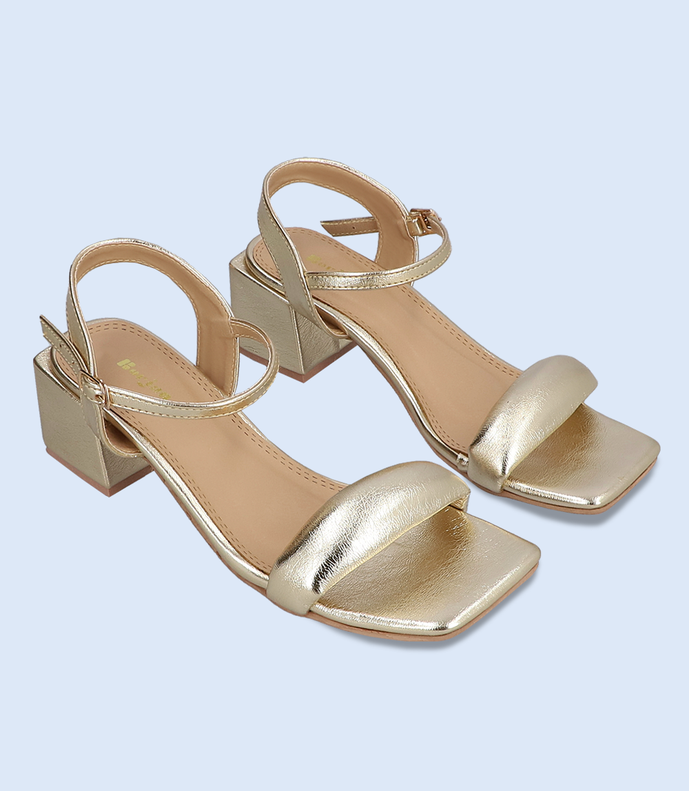 Borjan Heels Sandal for Women - Gold: Buy Online at Best Price in UAE 