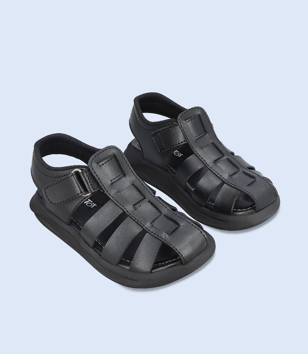 KB0160 BLACK Boy Sandal Borjan