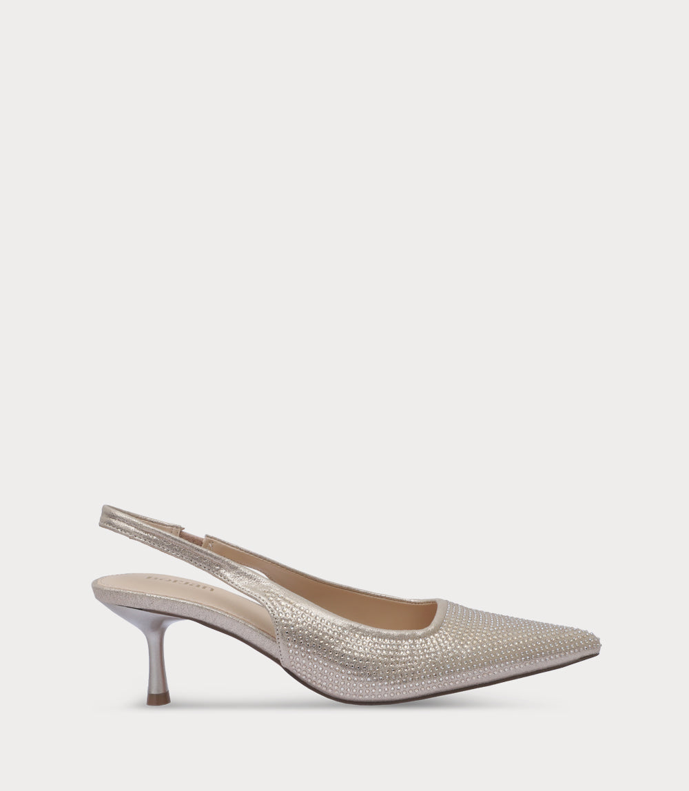 Women Sling Back-LIGHT GOLD