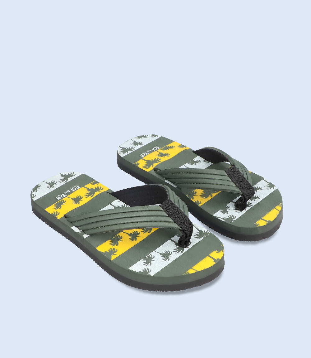 B0182 GREEN Boys chappal Borjan