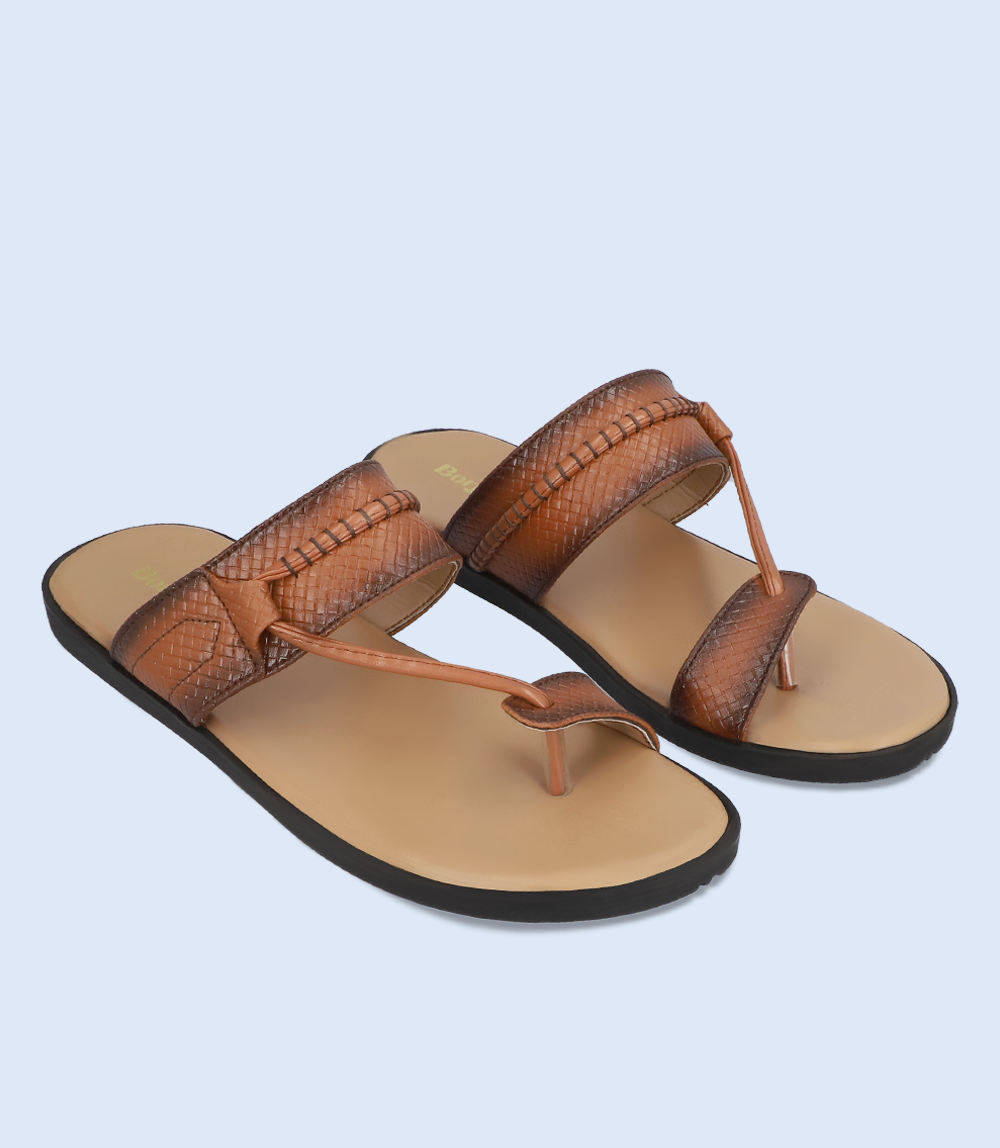 BM5795 TAN Men Chappal Borjan