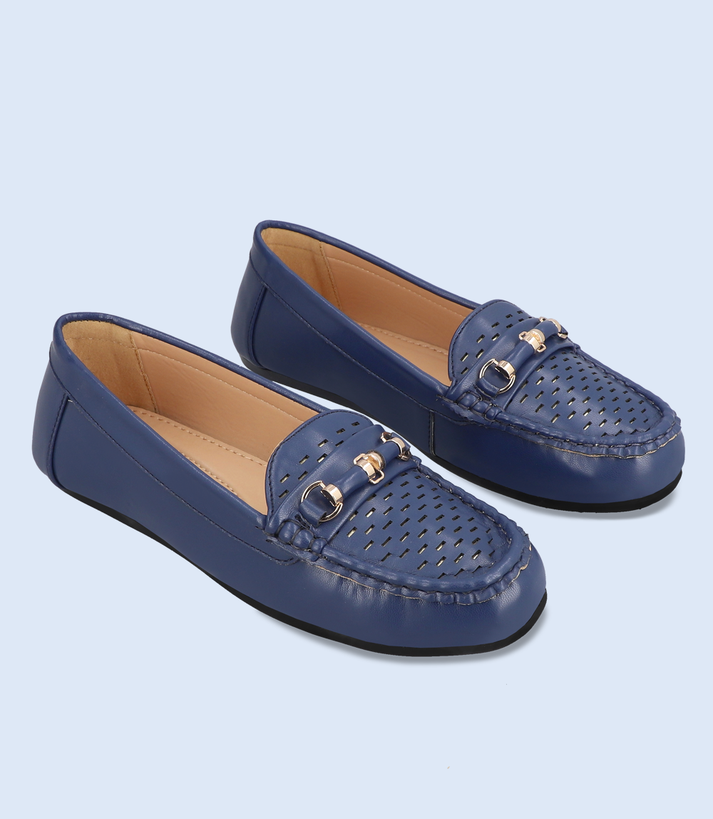 BW8878 NAVY Women Casual Moccasins