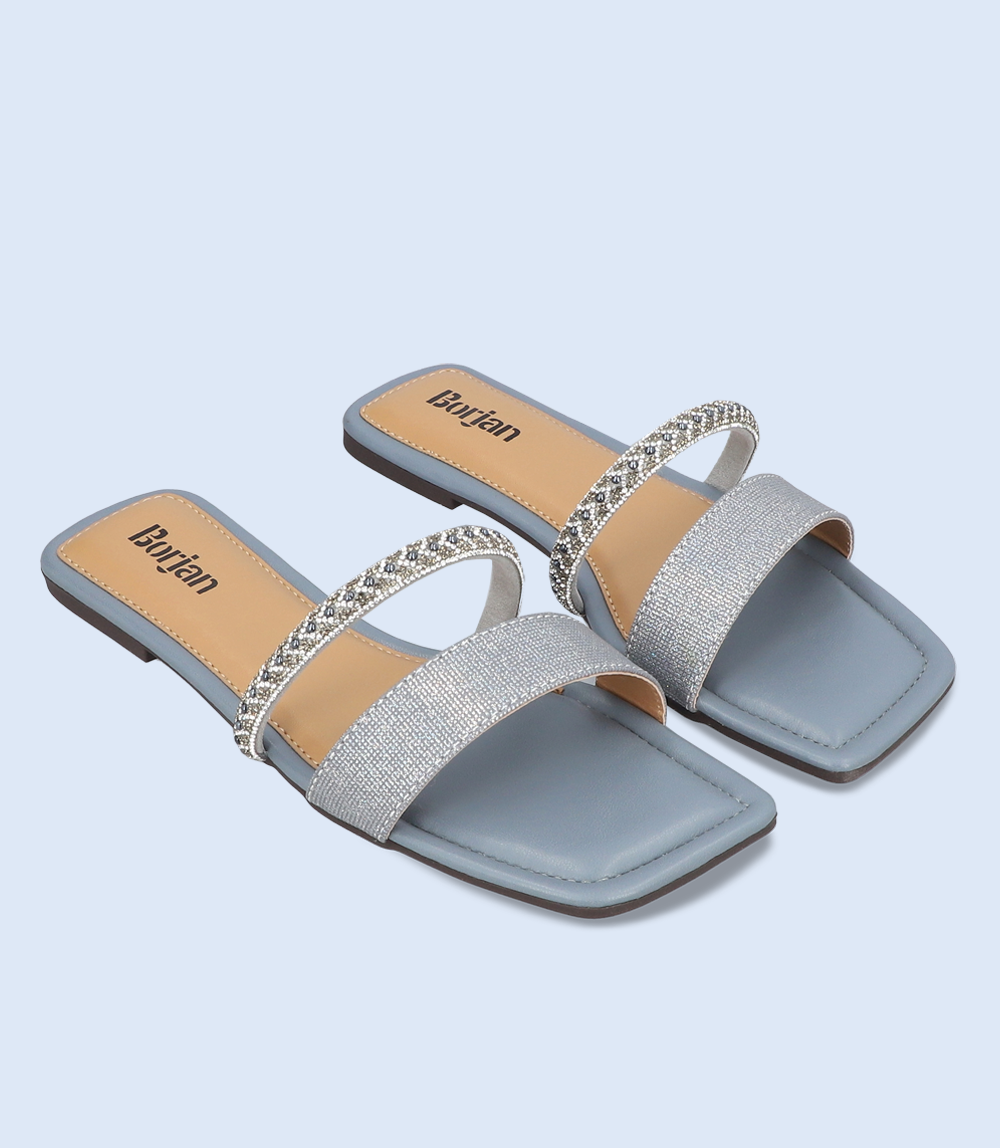 BW9309 GUN METAL Women Casual Slipper Borjan