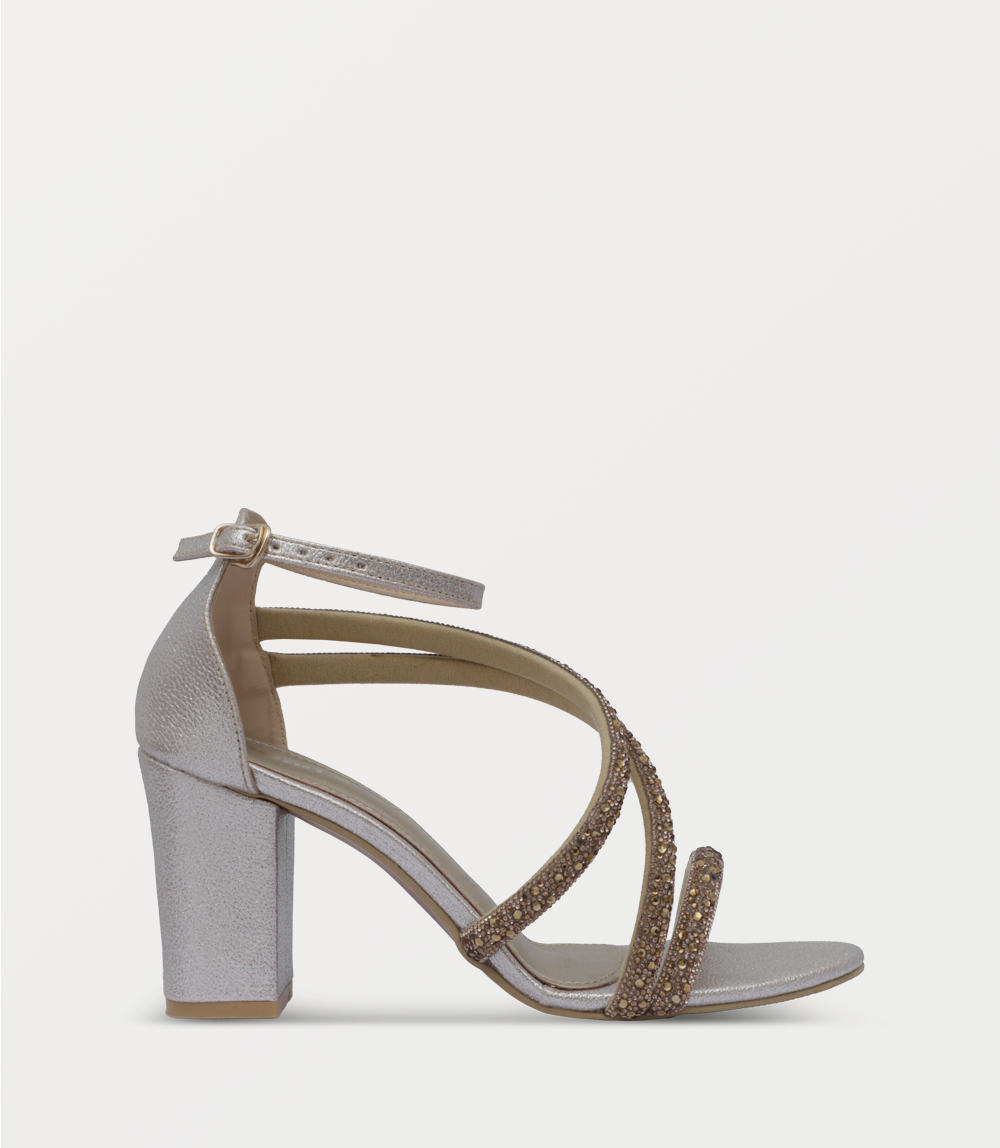 Women Sandal Heels-GOLDEN