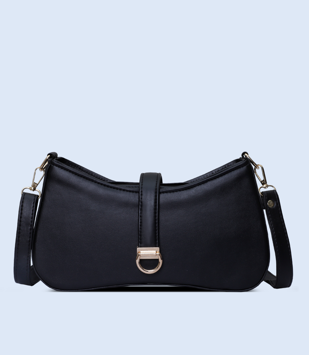 Ladies black shoulder bag clearance