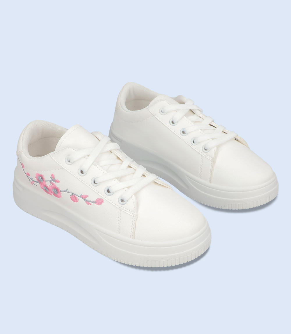 BW8272 WHITE PINK Women Sports Shoes Borjan