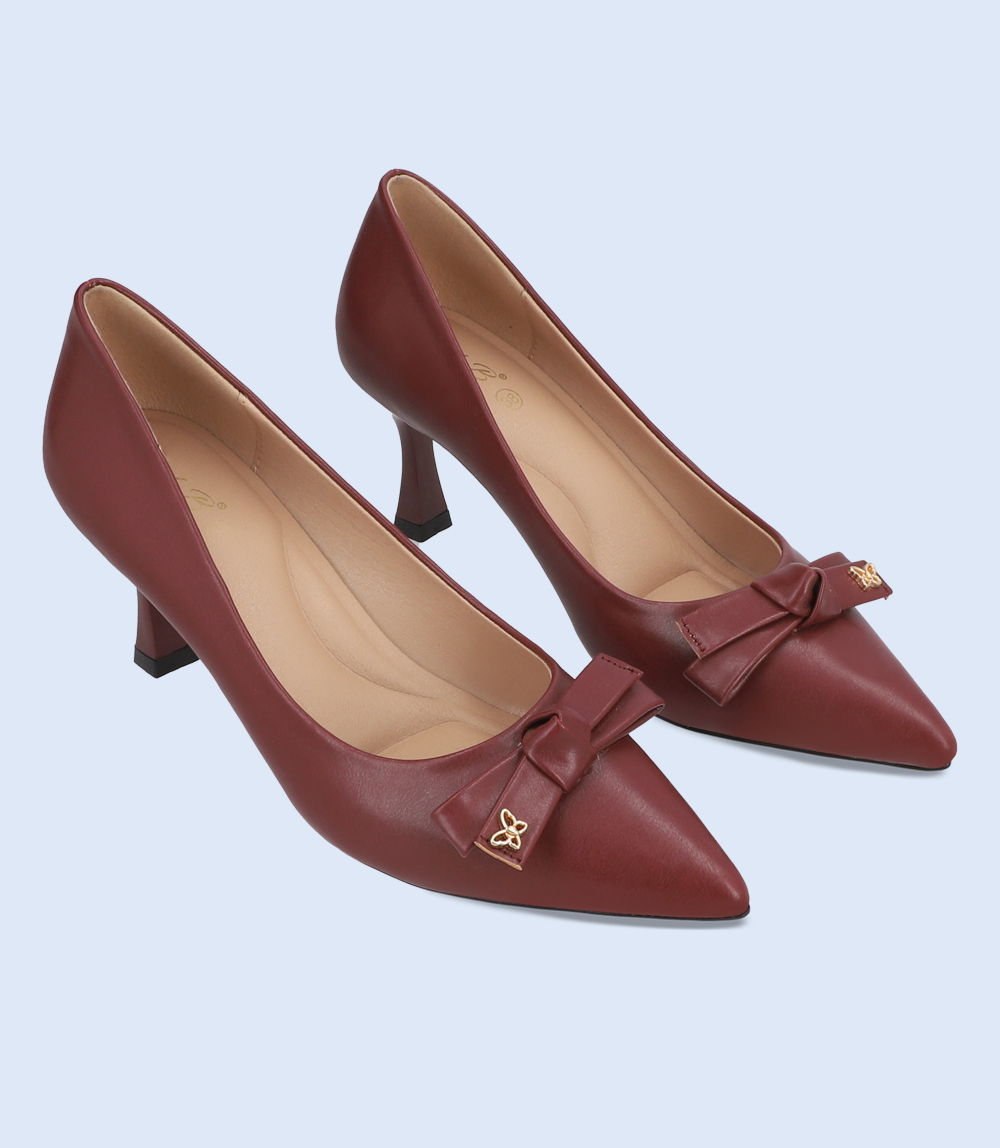 BW10146 MAROON Women Court Shoes Borjan