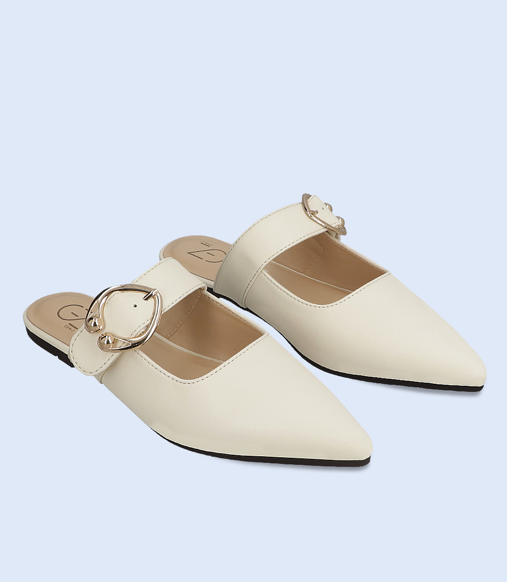 BW10075 IVORY Women Mules Borjan