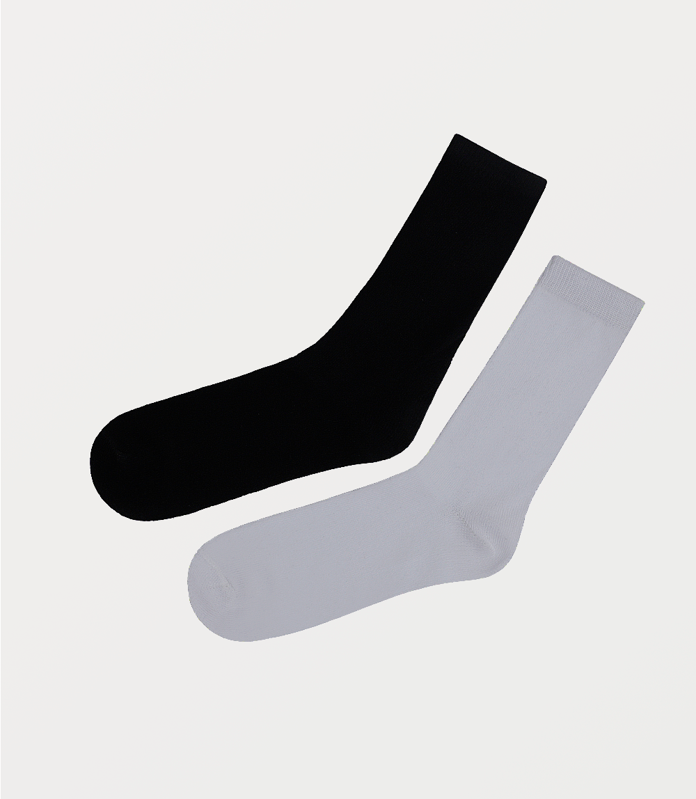 Girl Socks-Blk/White