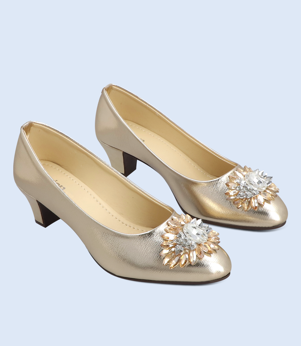 BW9145-GOLDEN-Women Formal Court Shoes – Borjan
