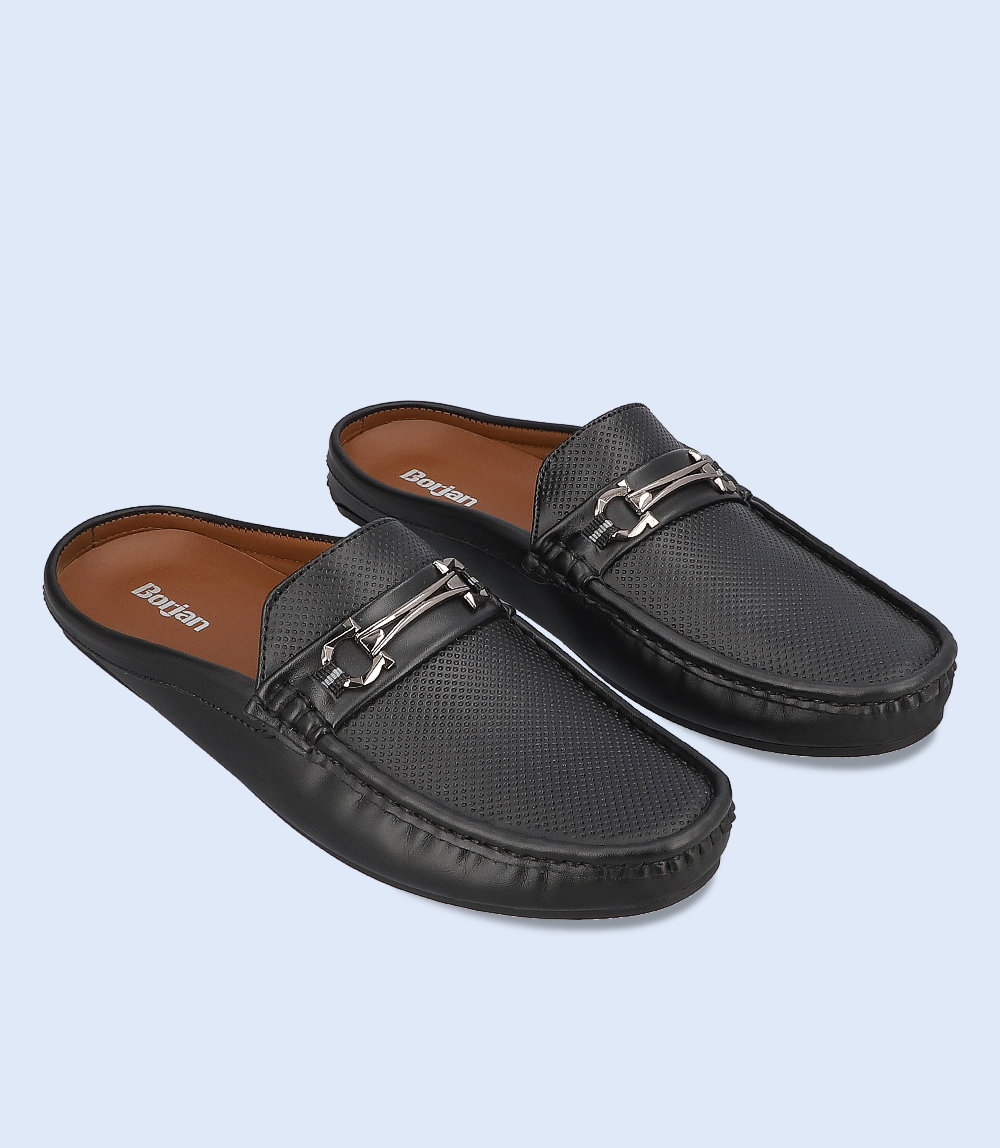 BM6695 BLACK Men Mules Borjan