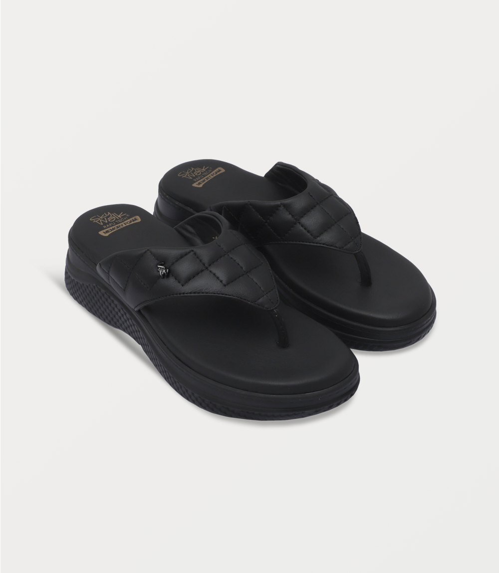 Women Chappal-BLACK