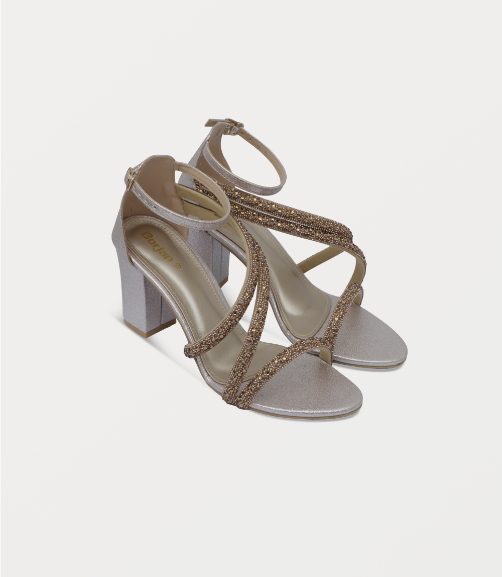 Women Sandal Heels-GOLDEN