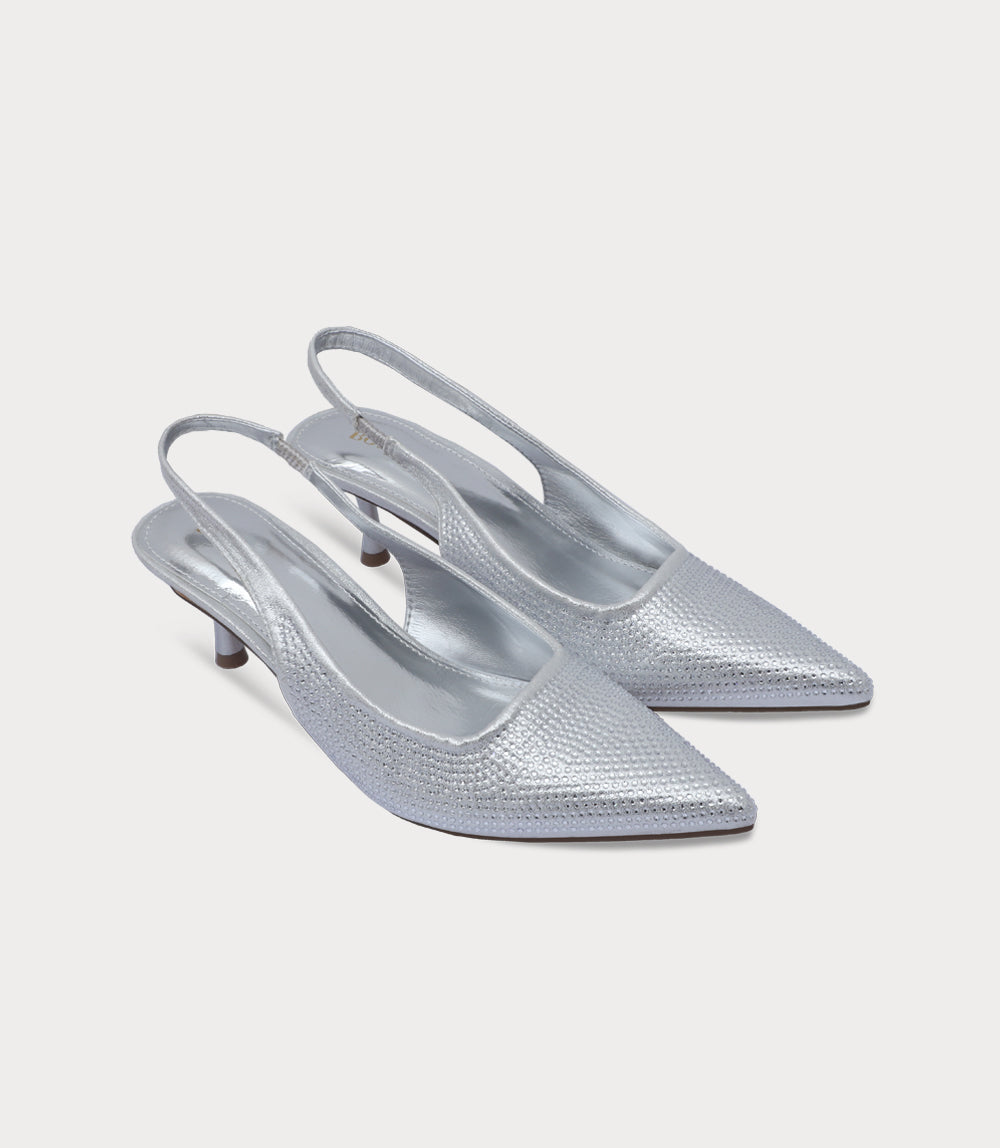 Women Sling Back-SILVER