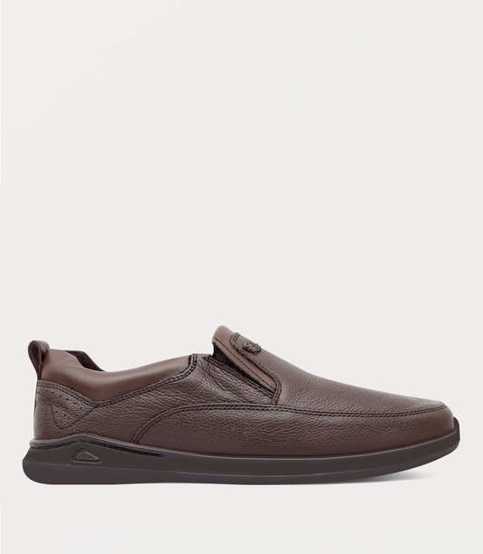 Men Slip On-BROWN