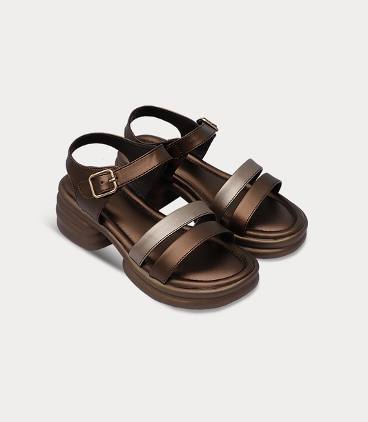 Women Platform Sandal-BRONZE