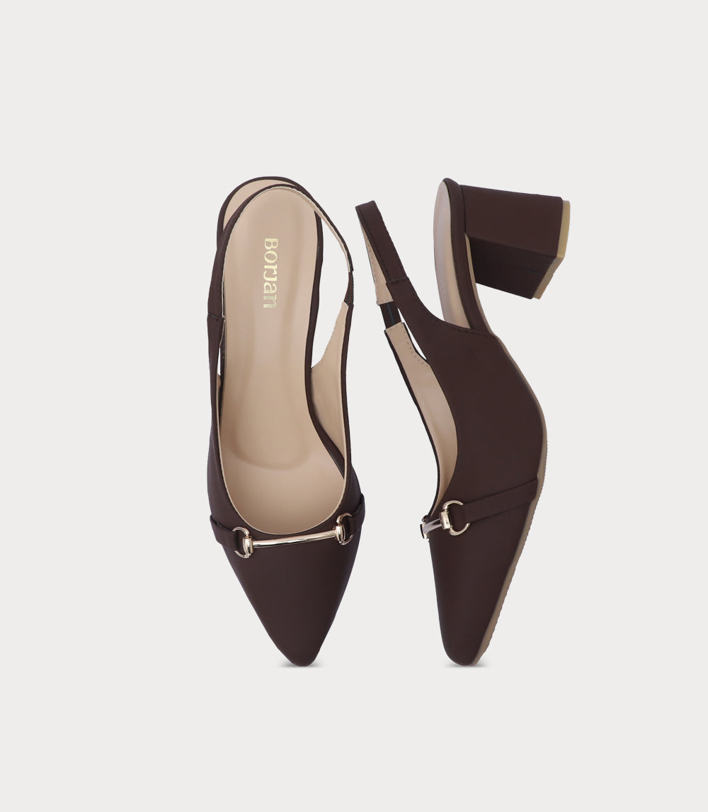 Women Sling Back-DARK BROWN