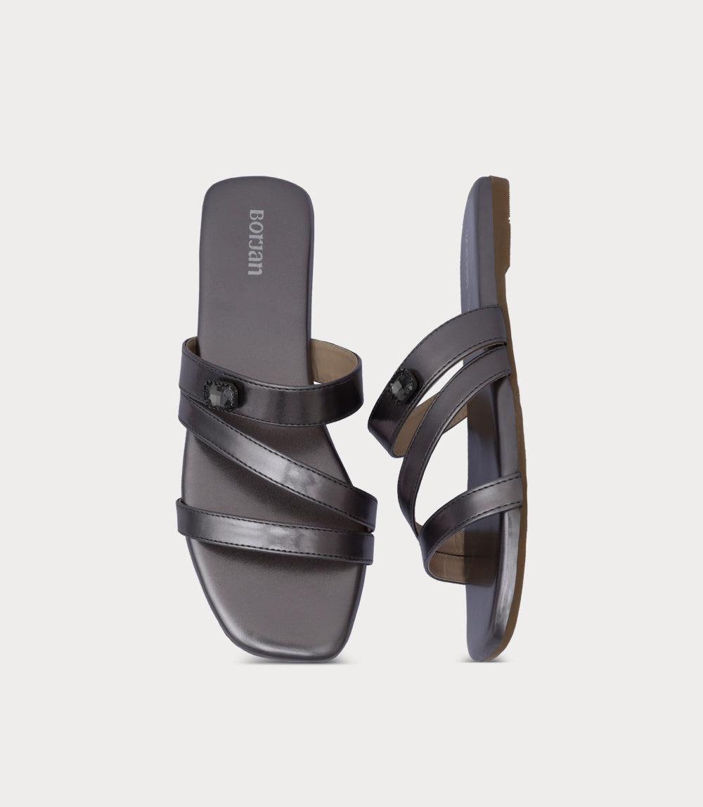 Women Slipper-PEWTER