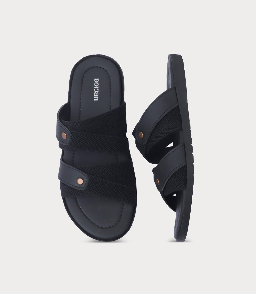 Men Slipper-BLACK