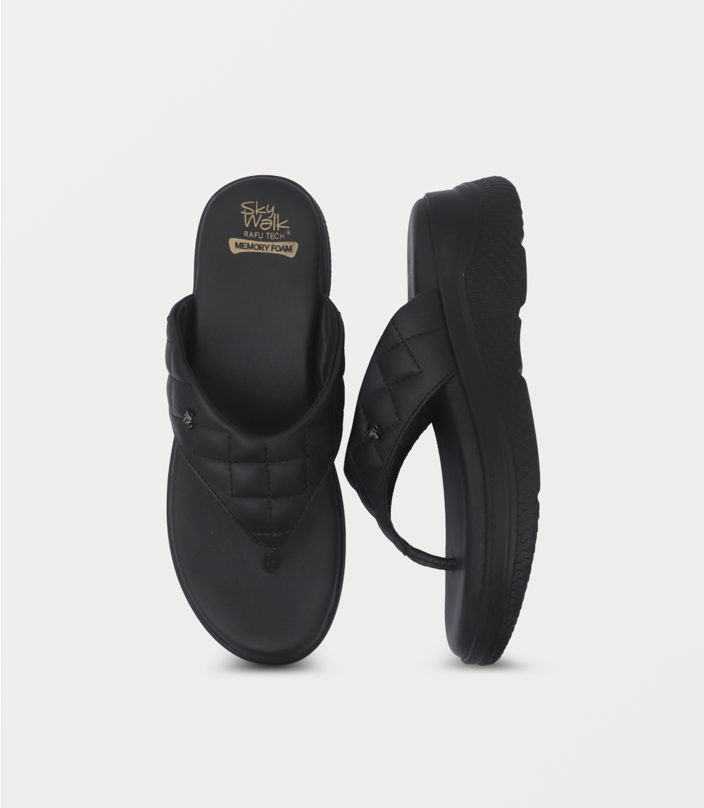 Women Chappal-BLACK