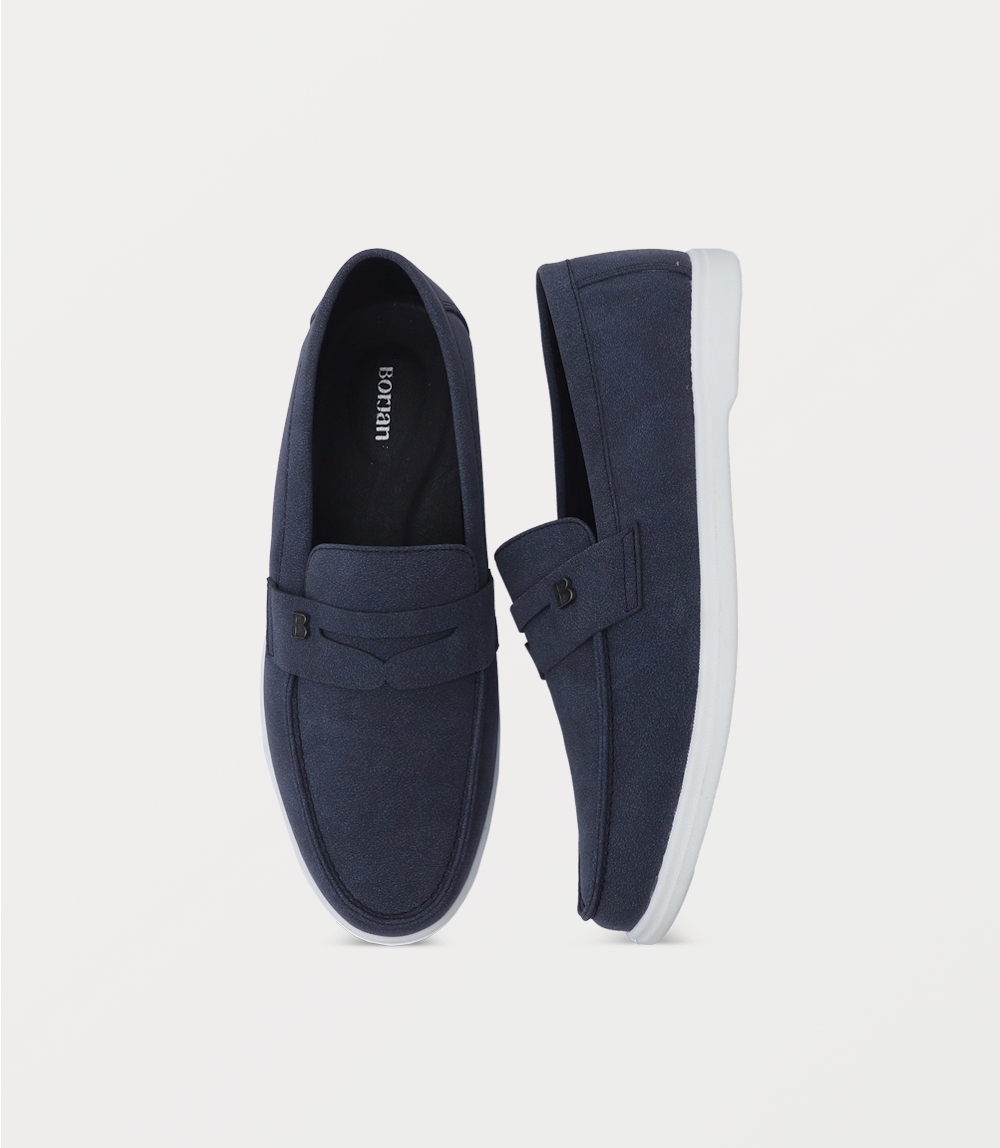 Men Slip On-NAVY BLUE