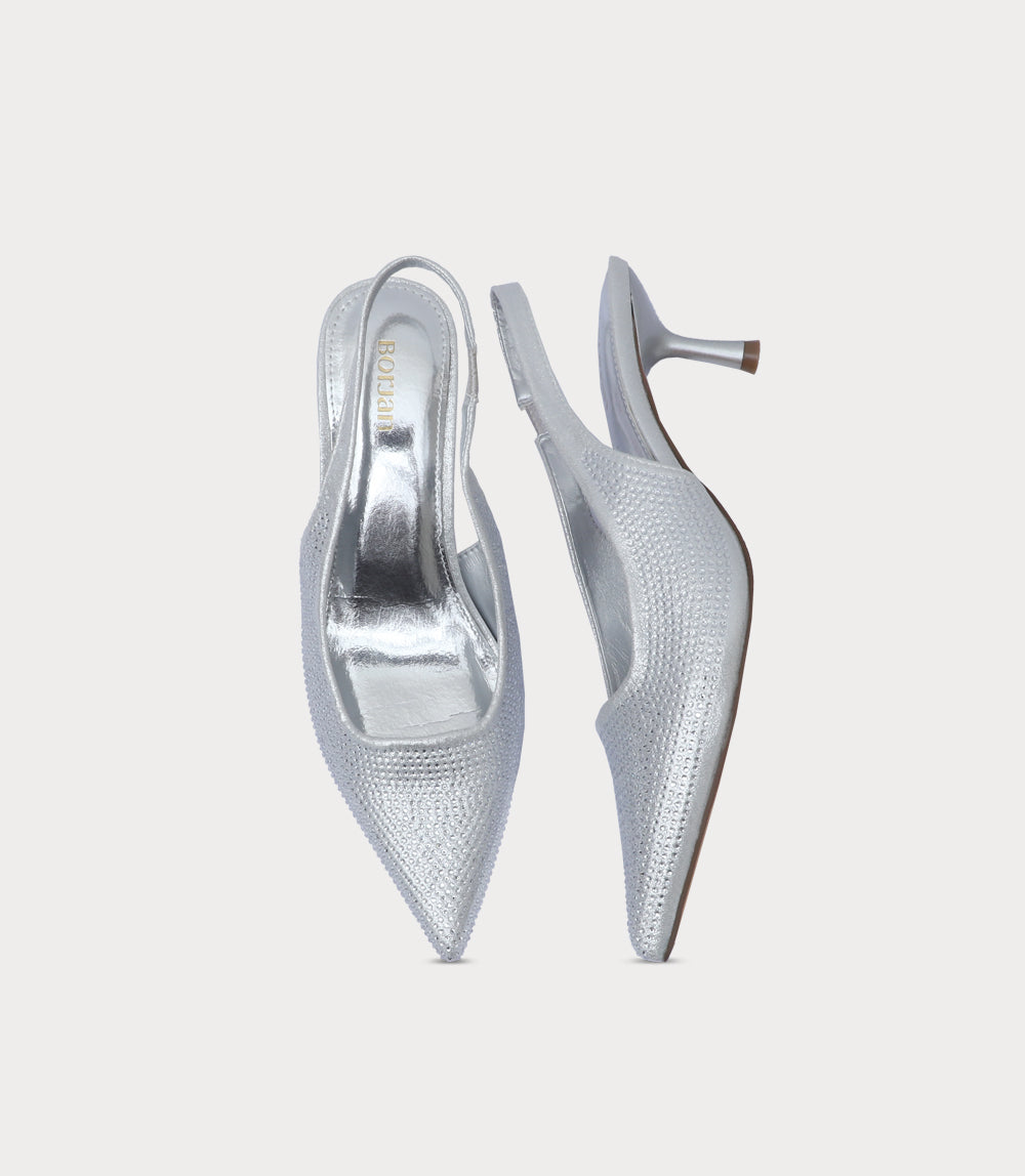 Women Sling Back-SILVER