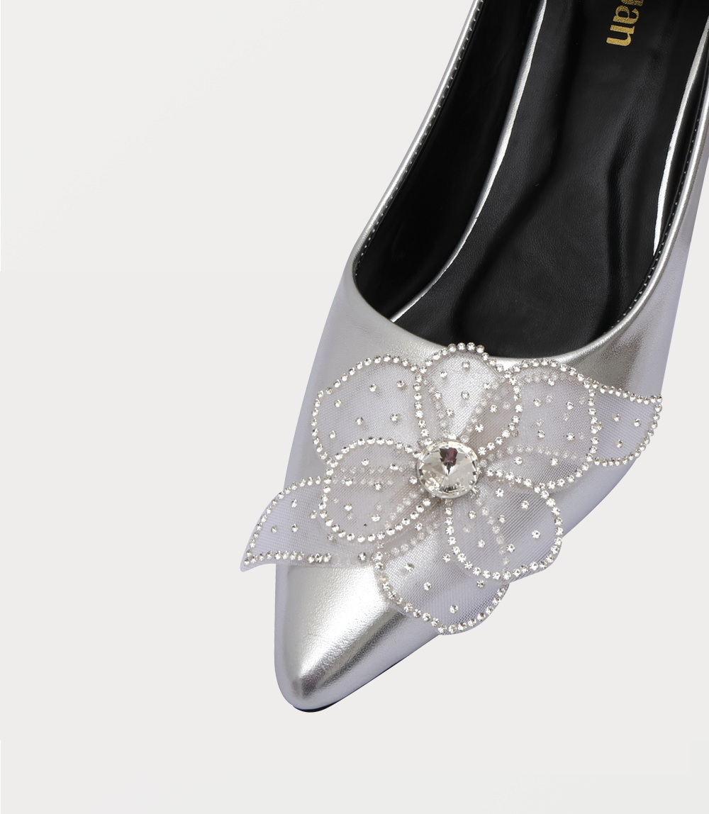 Women Court Shoes-SILVER