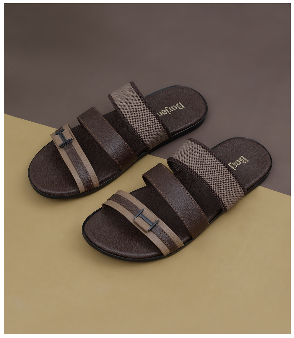 BM4600 BROWN Men Slipper Borjan