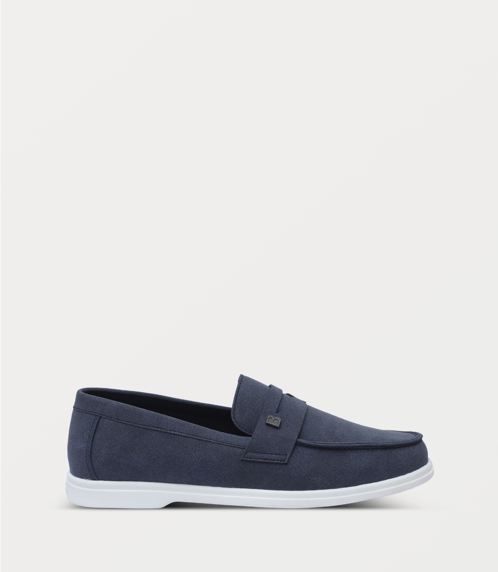 Men Slip On-NAVY BLUE