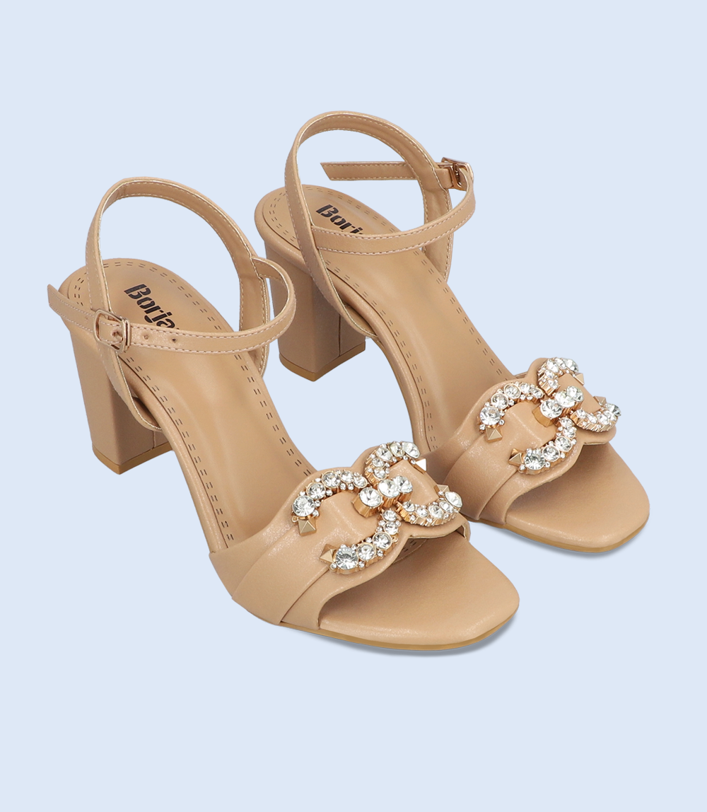 BW9346-Dark beige-Women Sandal Heel