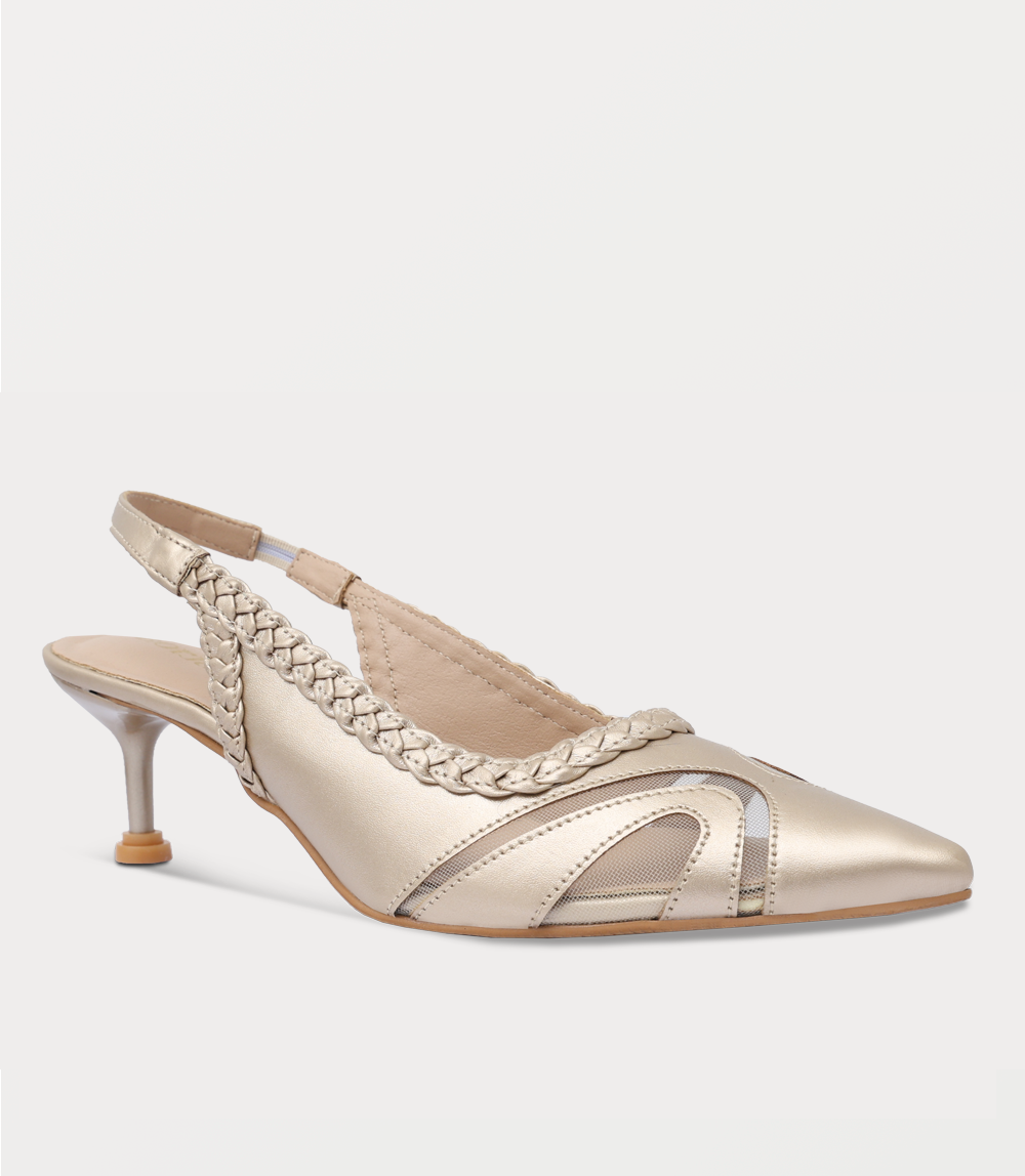 Women Sling Back-GOLDEN