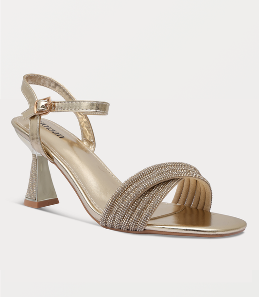 Women Sandal Heels-GOLD