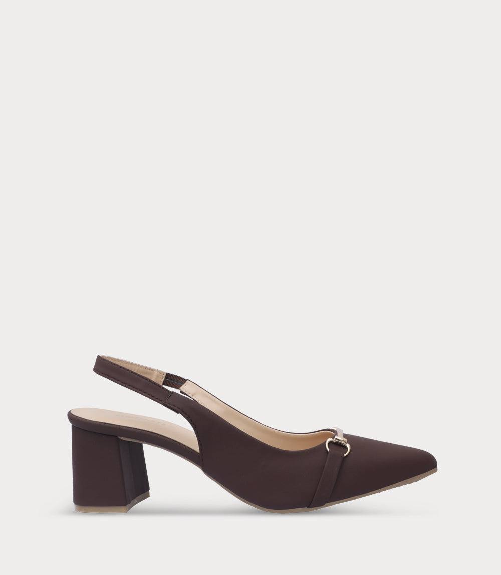 Women Sling Back-DARK BROWN