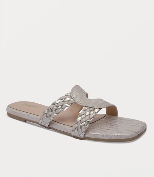 Women Slipper-BEIGE/GOLD