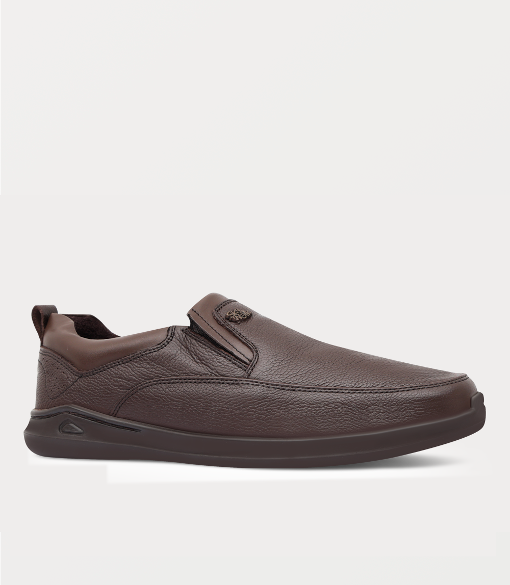 Men Slip On-BROWN