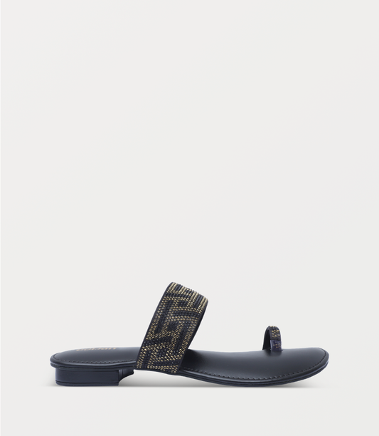 Women Chappal-BLACK