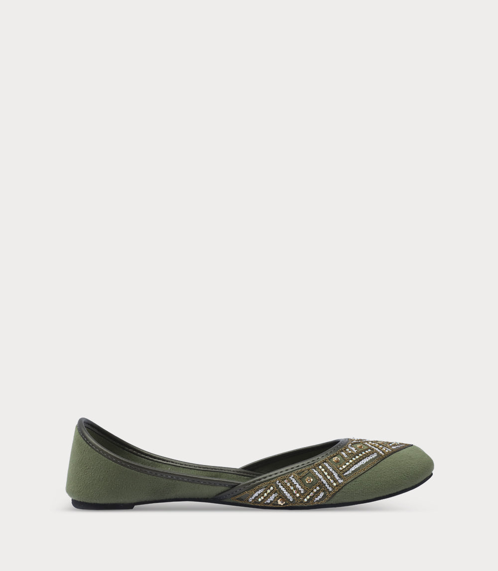 Women Khussa-OLIVE