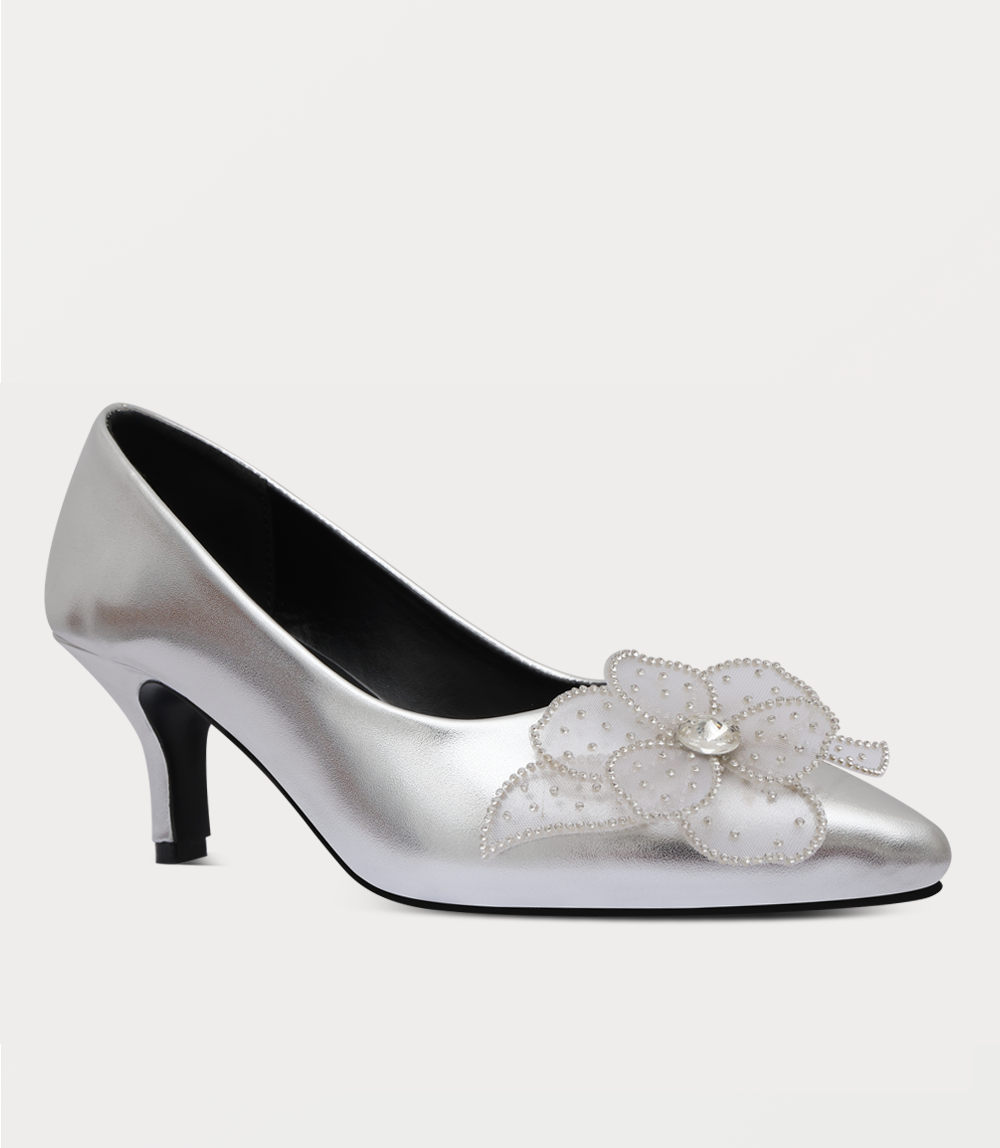 Women Court Shoes-SILVER