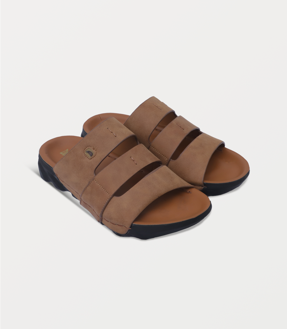 Men Slipper-LIGHT BROWN