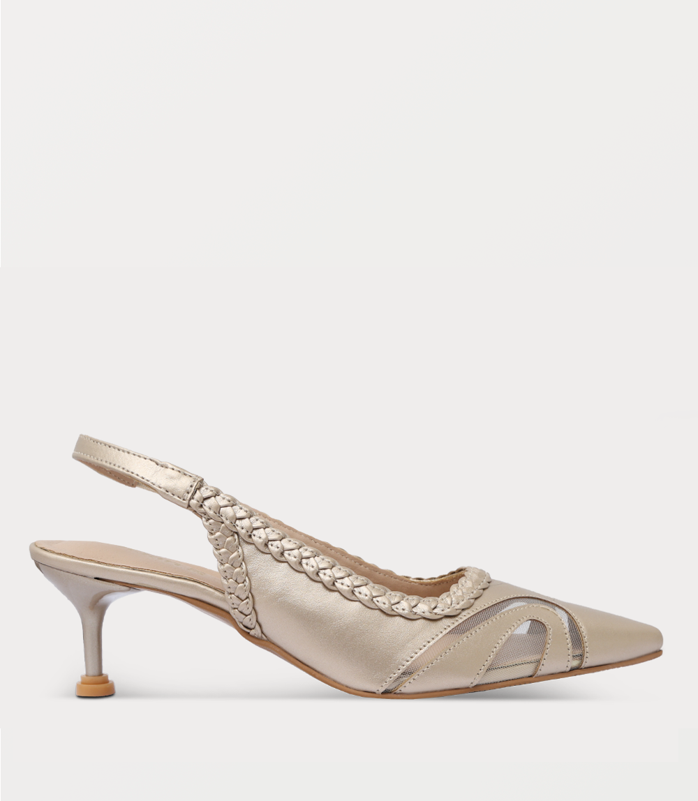 Women Sling Back-GOLDEN