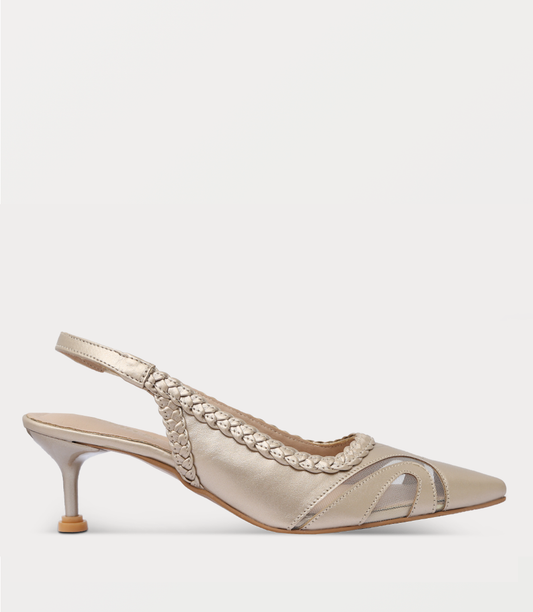 Women Sling Back-GOLDEN