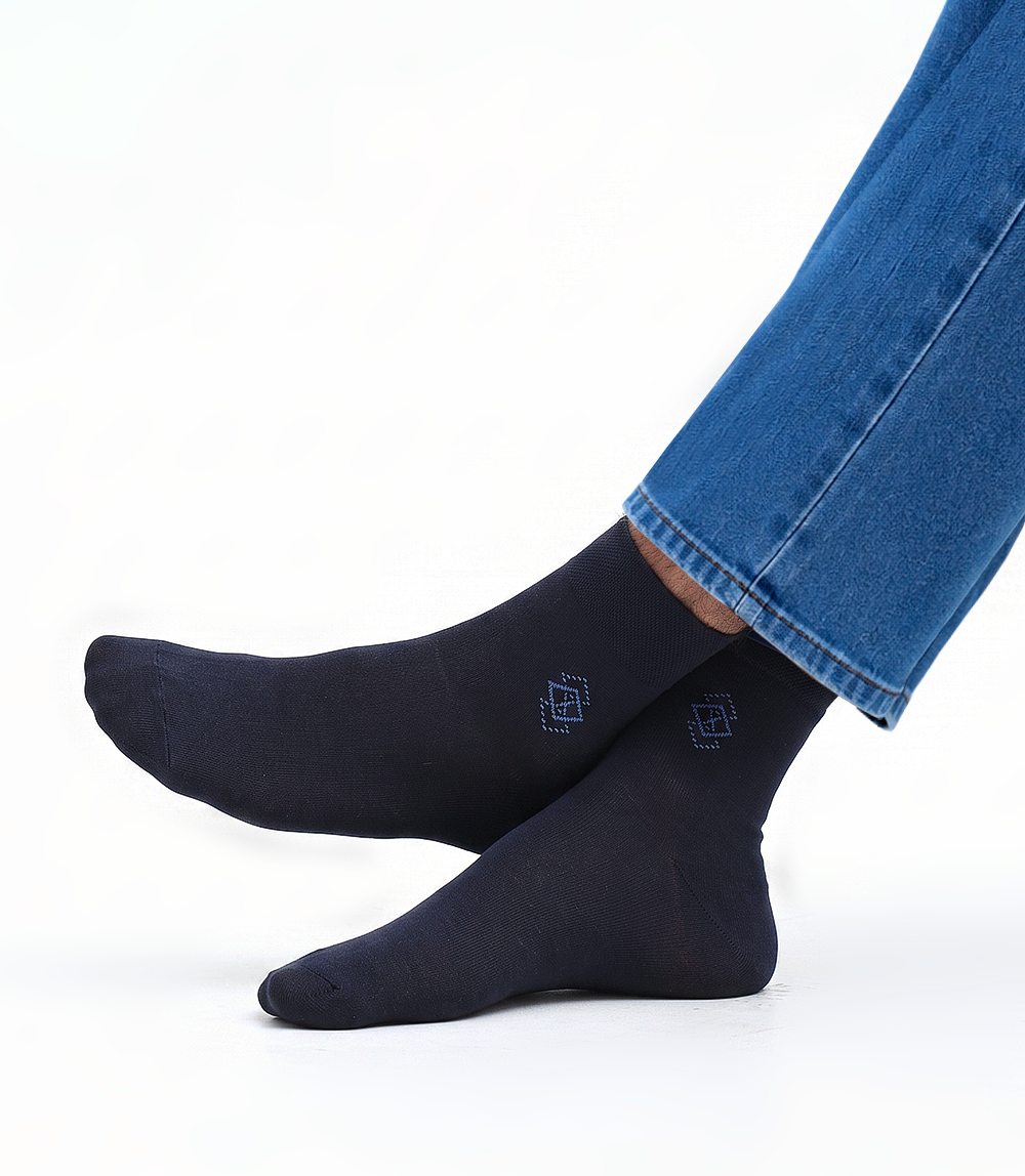 Men Socks-NAVY/GREY