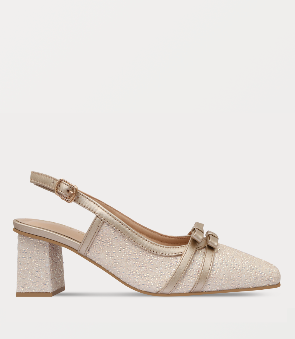 Women Sling Back-GOLDEN