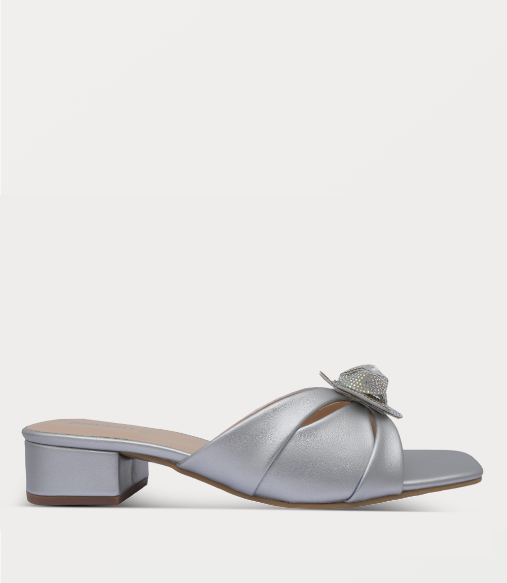 Women Slipper Heels-PINK/SILVR