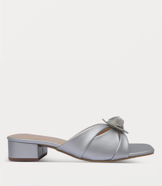 Women Slipper Heels-PINK/SILVR