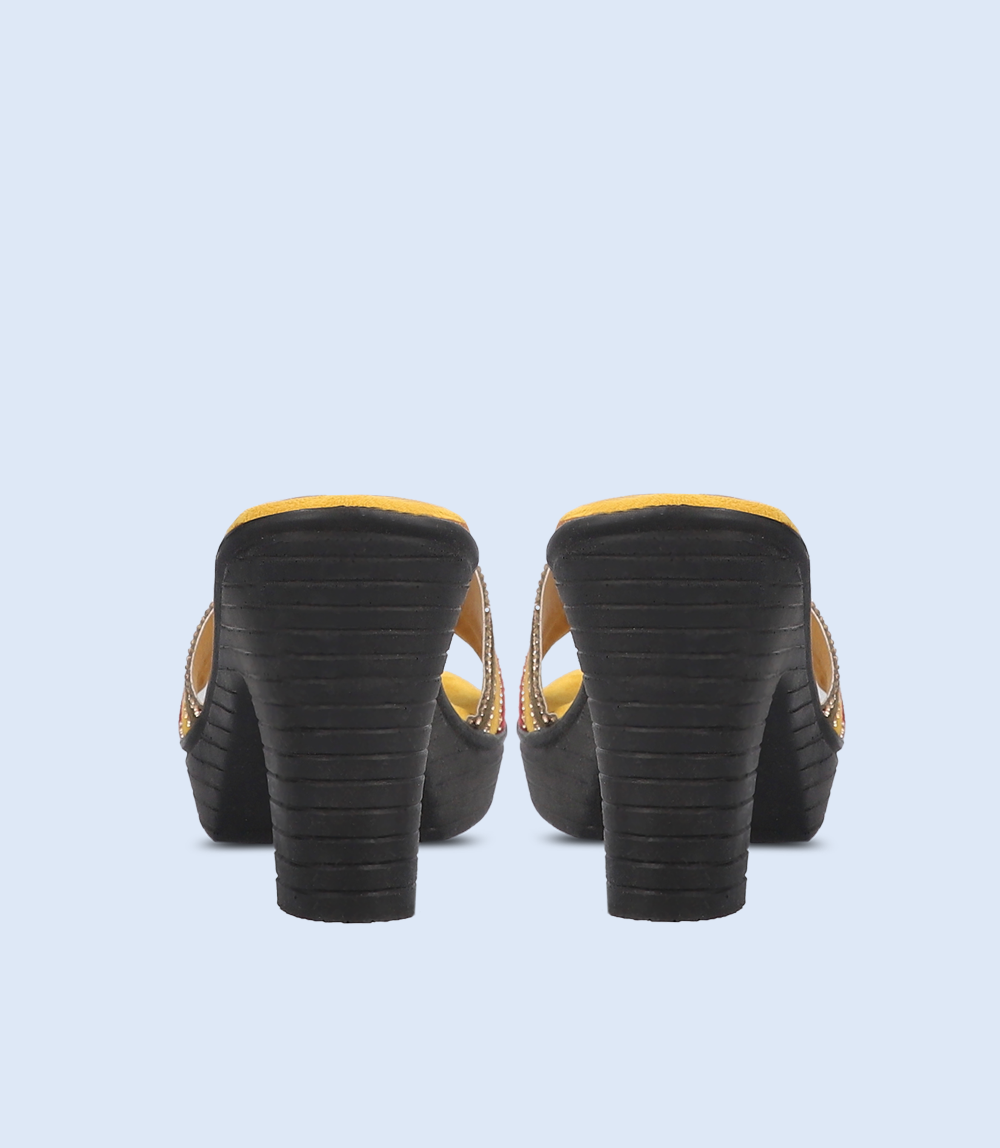 Women Platform Heels-MUSTARD